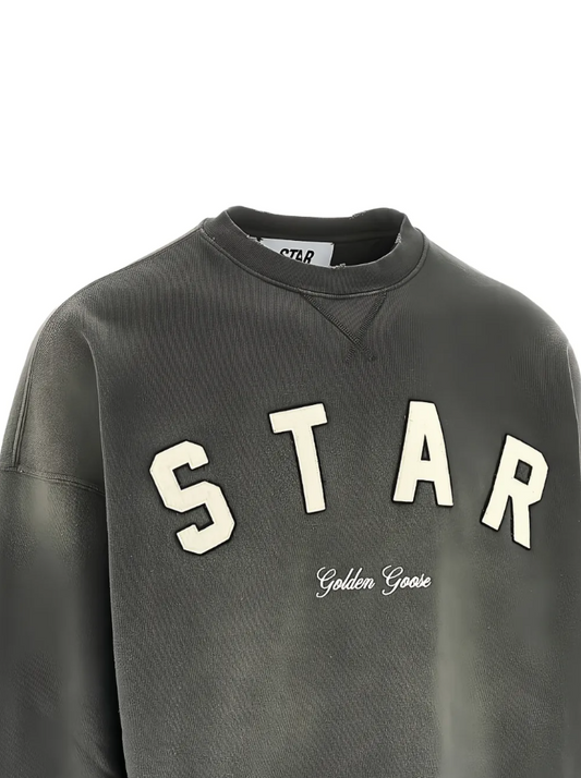 STAR/ UNISEX BOXI CREWNECK/ SUNFADED WASH/ STAR GOLDEN GOOSE PRINT