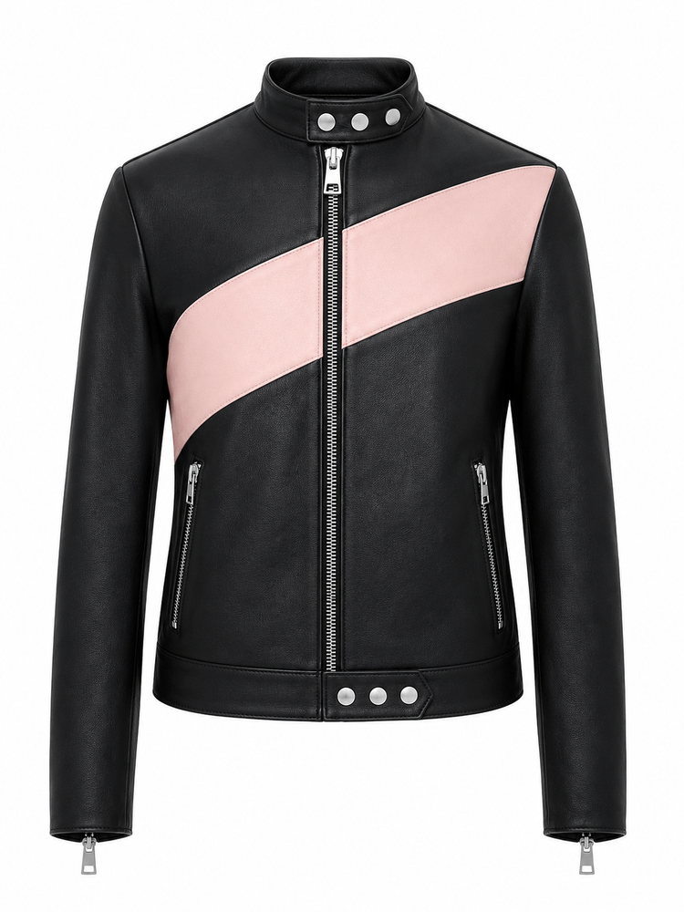 leather bomber black