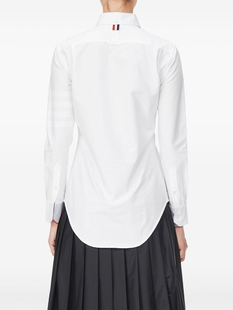 CLASSIC POINT COLLAR SHIRT W/ ENGINEERED SATIN WEAVE 4 BAR IN OXFORD