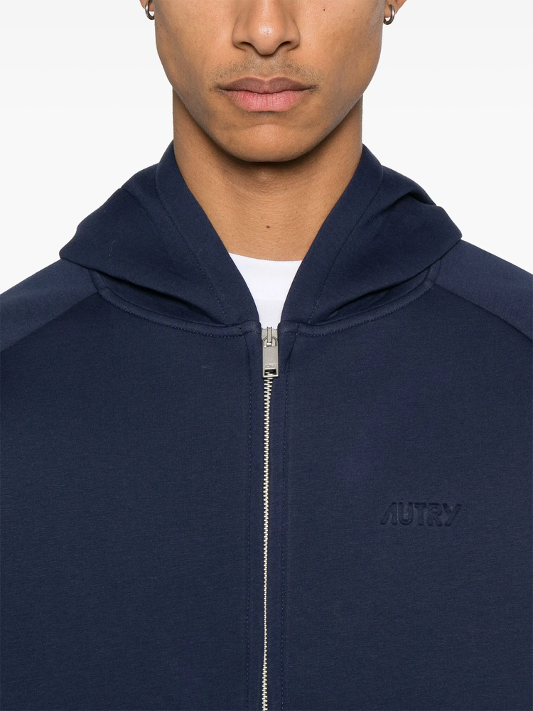 logo-debossed hoodie