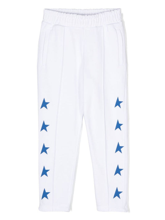 star-print jersey trousers