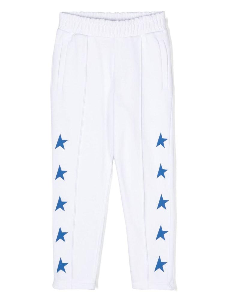 star-print jersey trousers