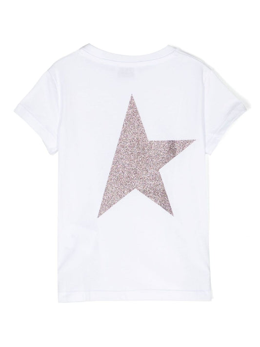 glitter logo-print T-shirt