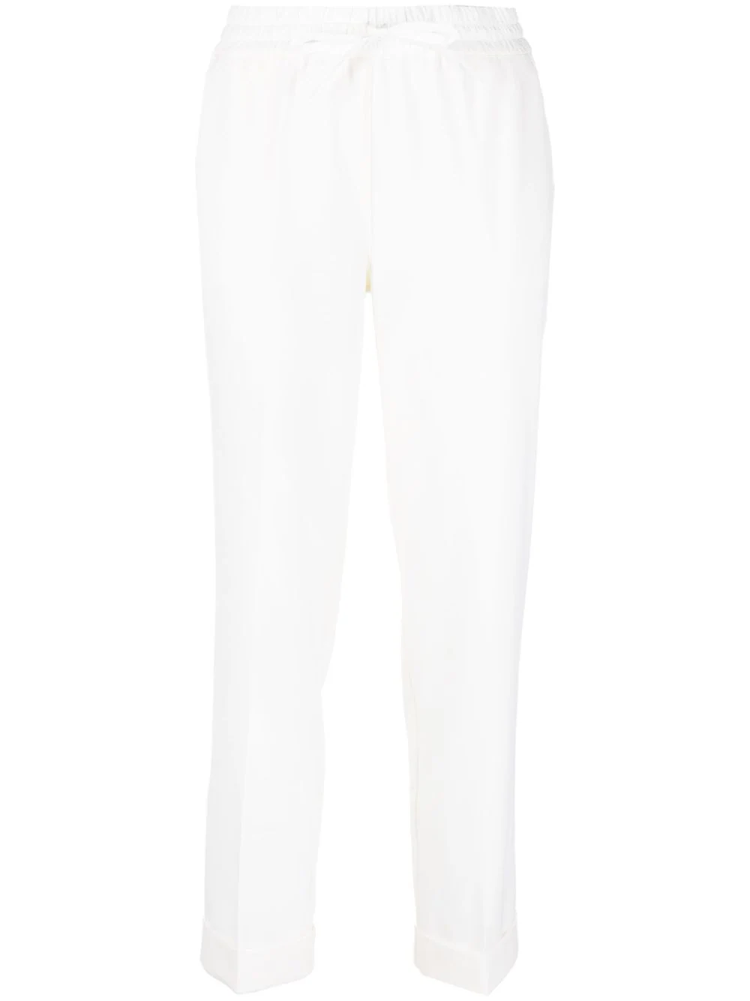 PAROSH drawstring straight-leg trousers