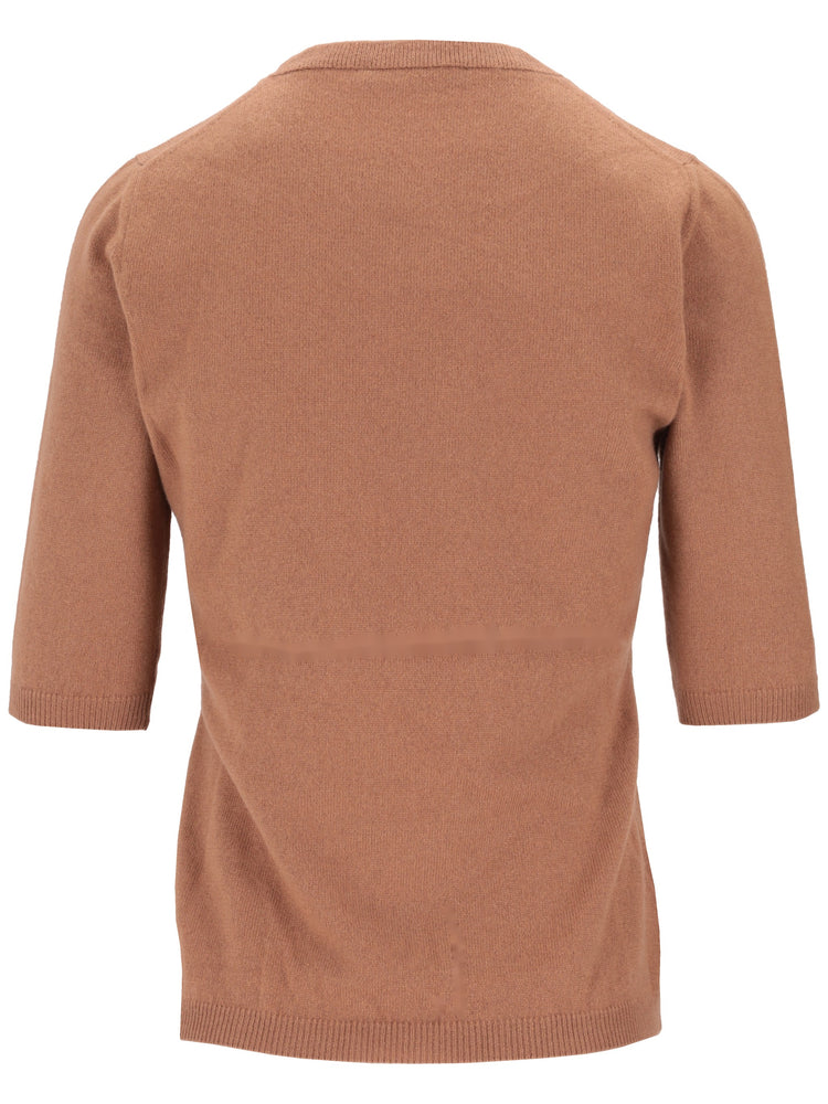 LA ROSE maglia 3/4 cashmere ocra