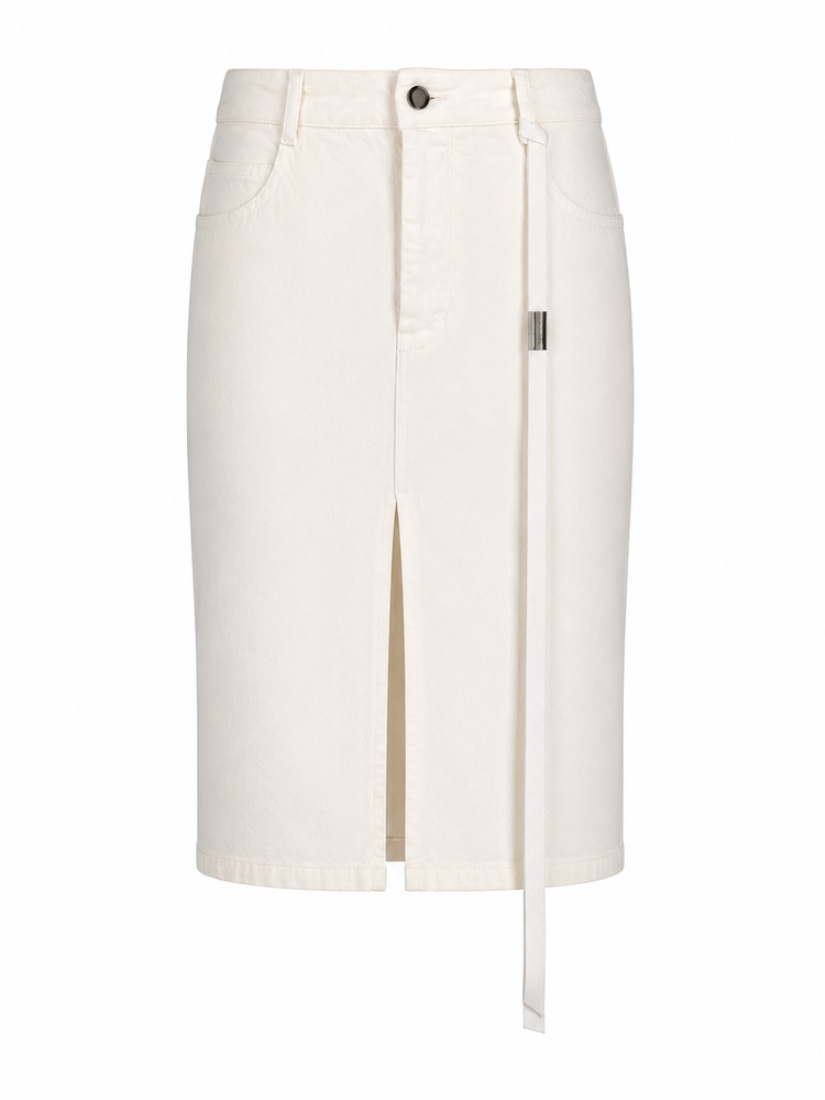 VIDA 5-POCKETS MID LENGHT SKIRT DENIM