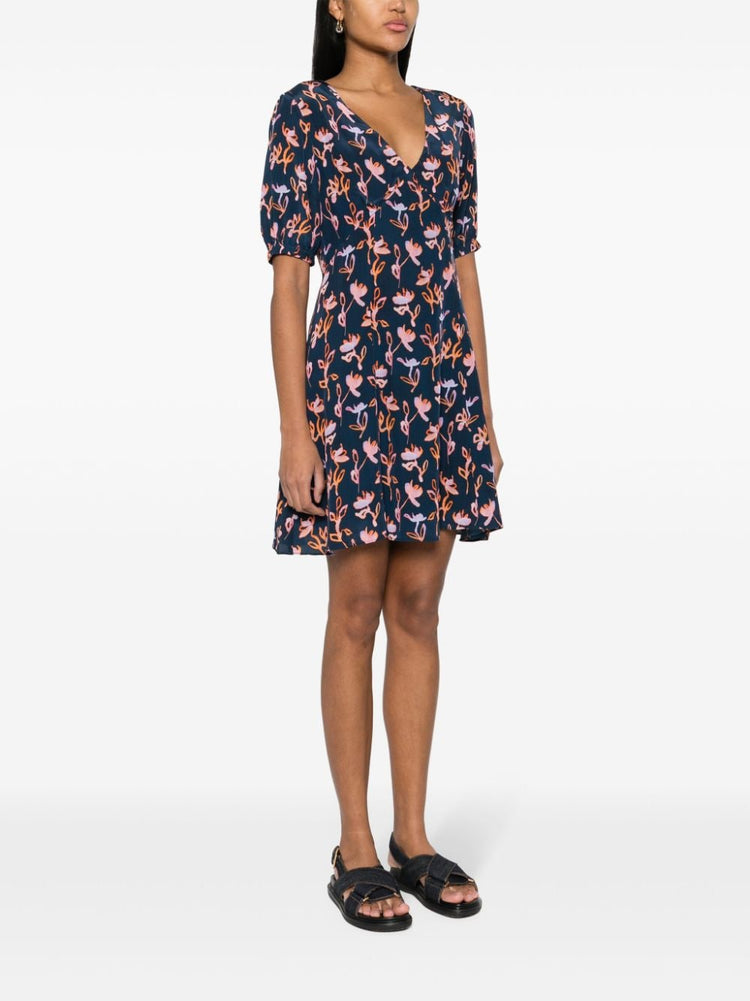 abstract-print mini dress
