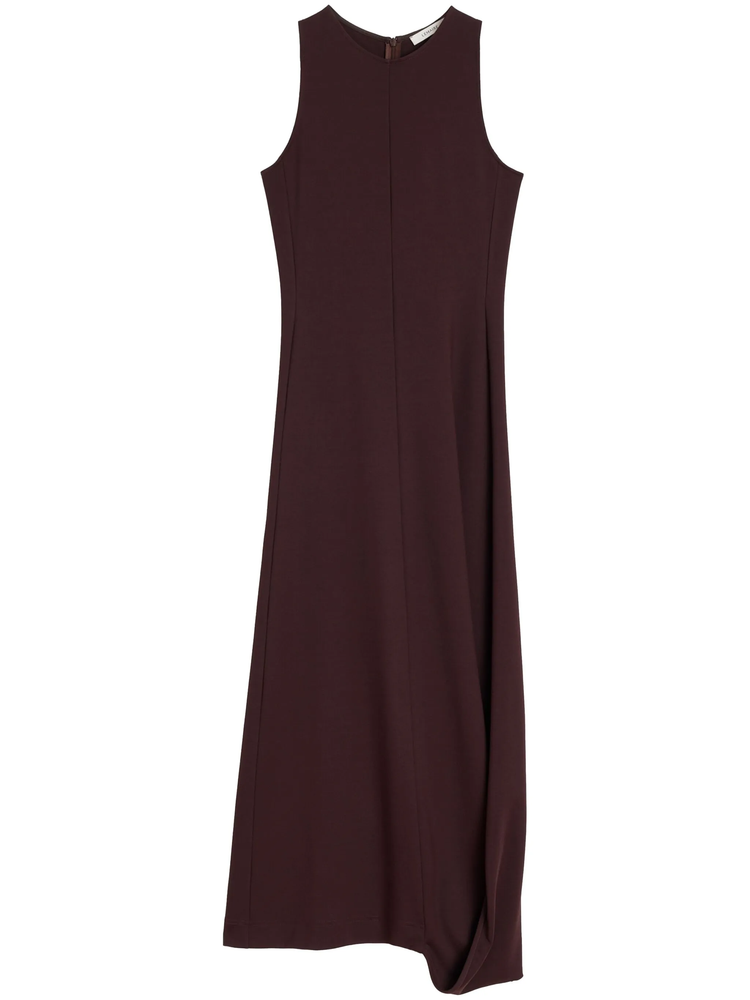 twisted-hem midi dress