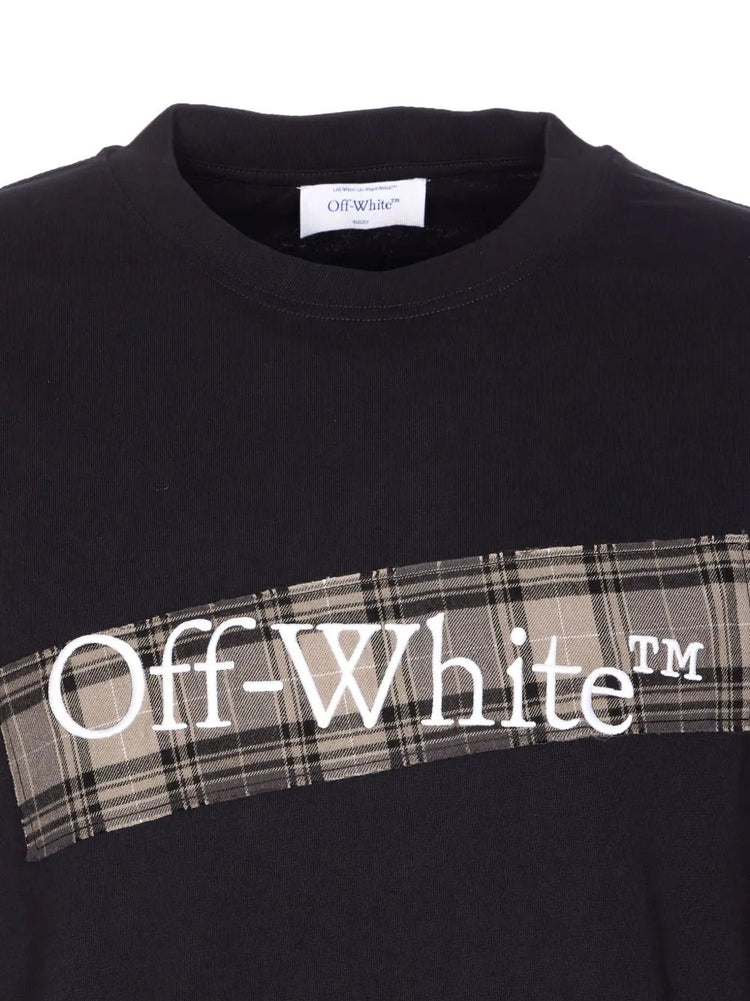 FLANNEL DIAG SKATE S/S TEE WHITE - BLACK