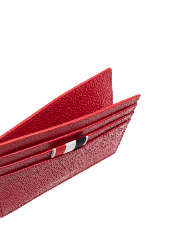 single pebbled-leather card holder