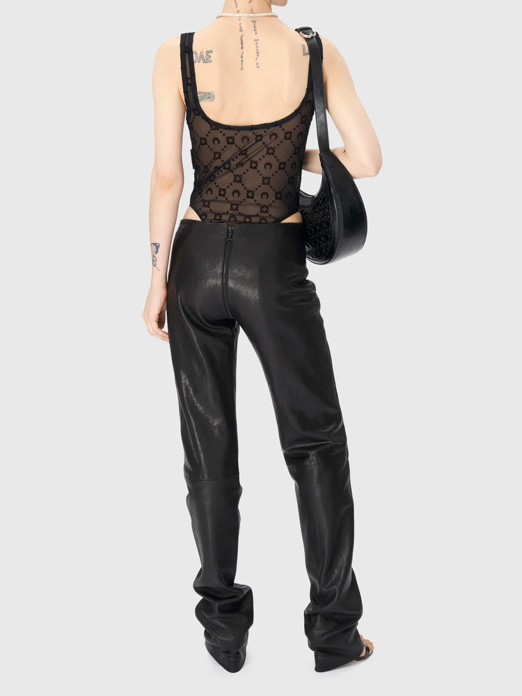 RECYCLED MESH FLOCK BODYSUIT