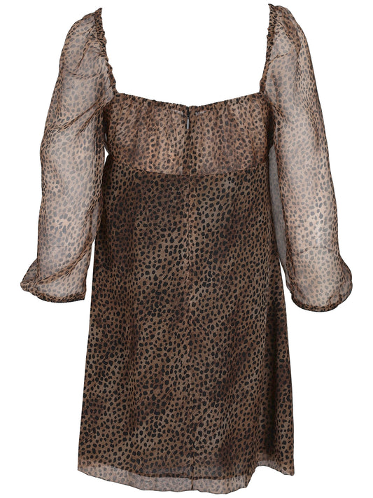 ROBE SOIE IMPRIMEE LEOPARD