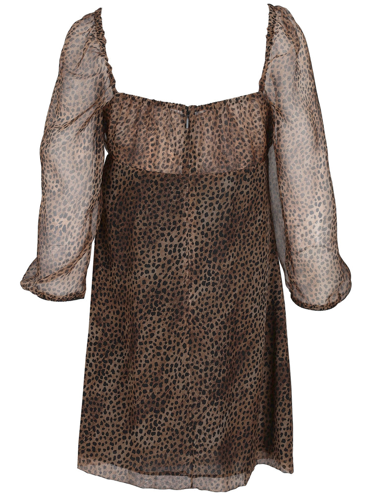 ROBE SOIE IMPRIMEE LEOPARD