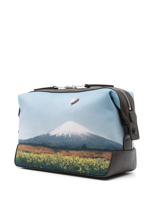landscape-print wash bag