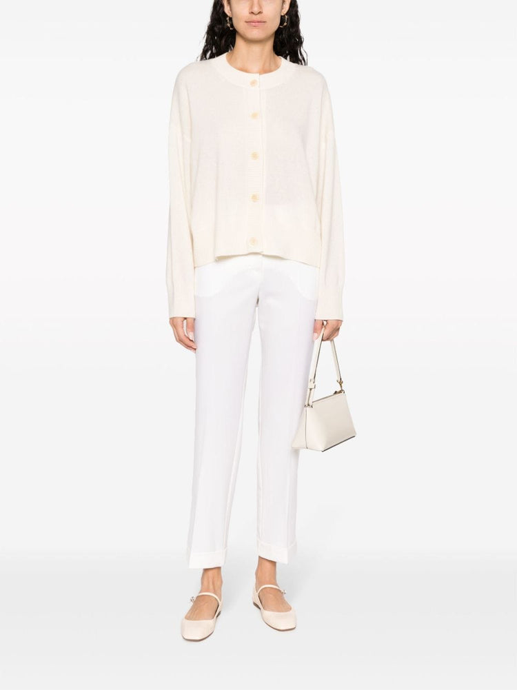 PAROSH high-waist tailored cropped trousers
