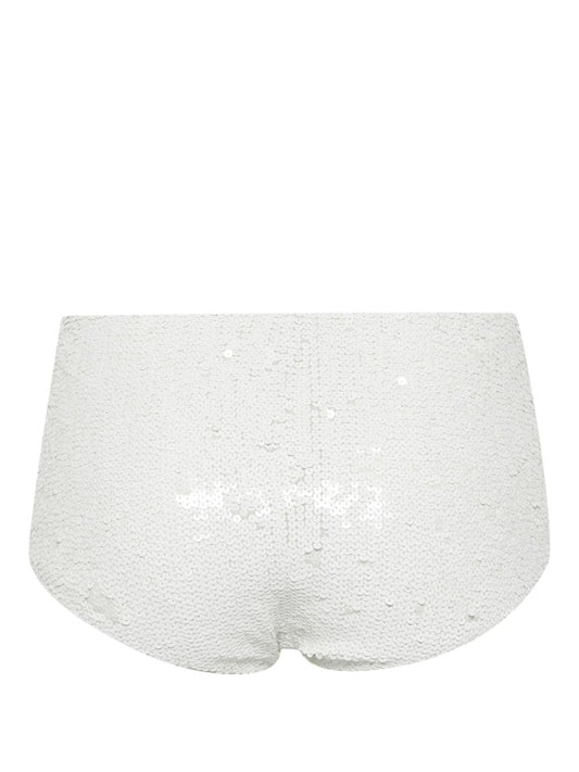 sequined high-waisted bikini bottoms