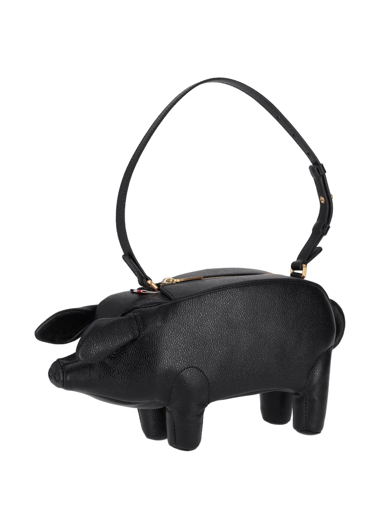 PIG BAGUETTE BAG IN PEBBLE GRAIN LEATHER