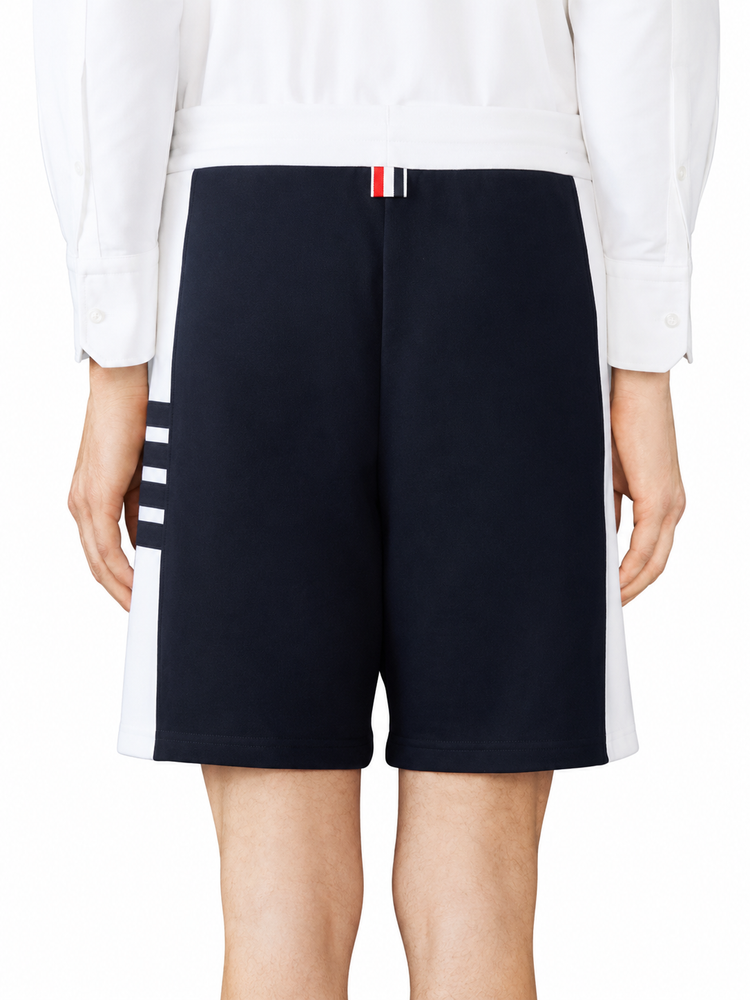 SWEAT SHORTS W/ ENGINEERED 4 BAR IN SOLID CLASSIC LOOPBACK JERSEY