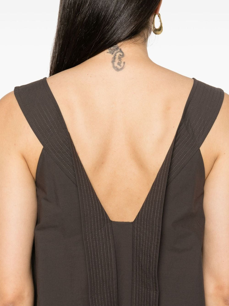 V-neck cotton dress