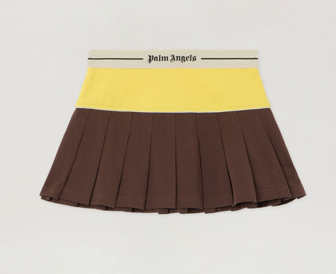 LOGO STRAIGHT PLEATED SKIRT