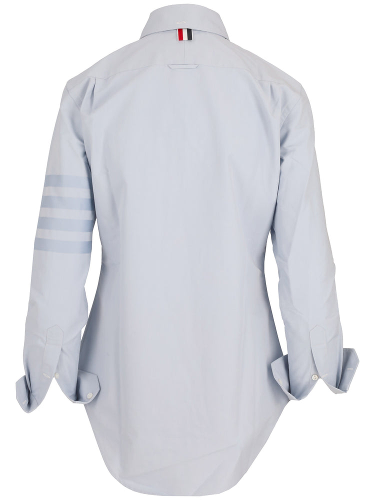 CLASSIC POINT COLLAR SHIRT W/ ENGINEERED SATIN WEAVE 4 BAR IN OXFORD