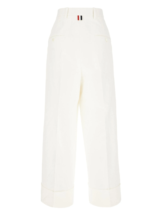high-waisted trousers