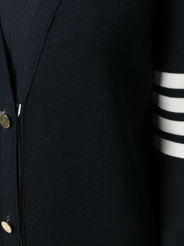 MILANO STITCH LONG V NECK CARDIGAN IN FINE MERINO WOOL