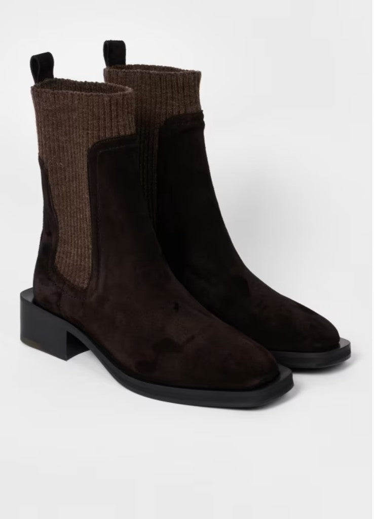 WOMENS SHOE MATOLA DARK BROWN SUEDE