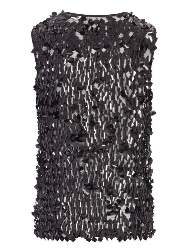CANOTTA TANK - Square Dangle Sequin Tulle