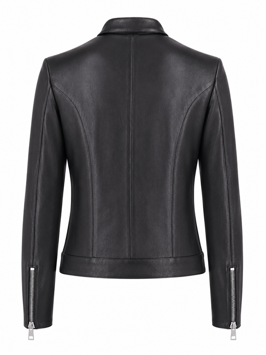 leather bomber black