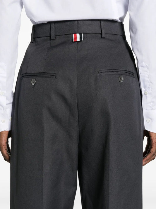 HIGH WAISTED STRAIGHT LEG TROUSER IN ORGANIC COTTON CANVAS