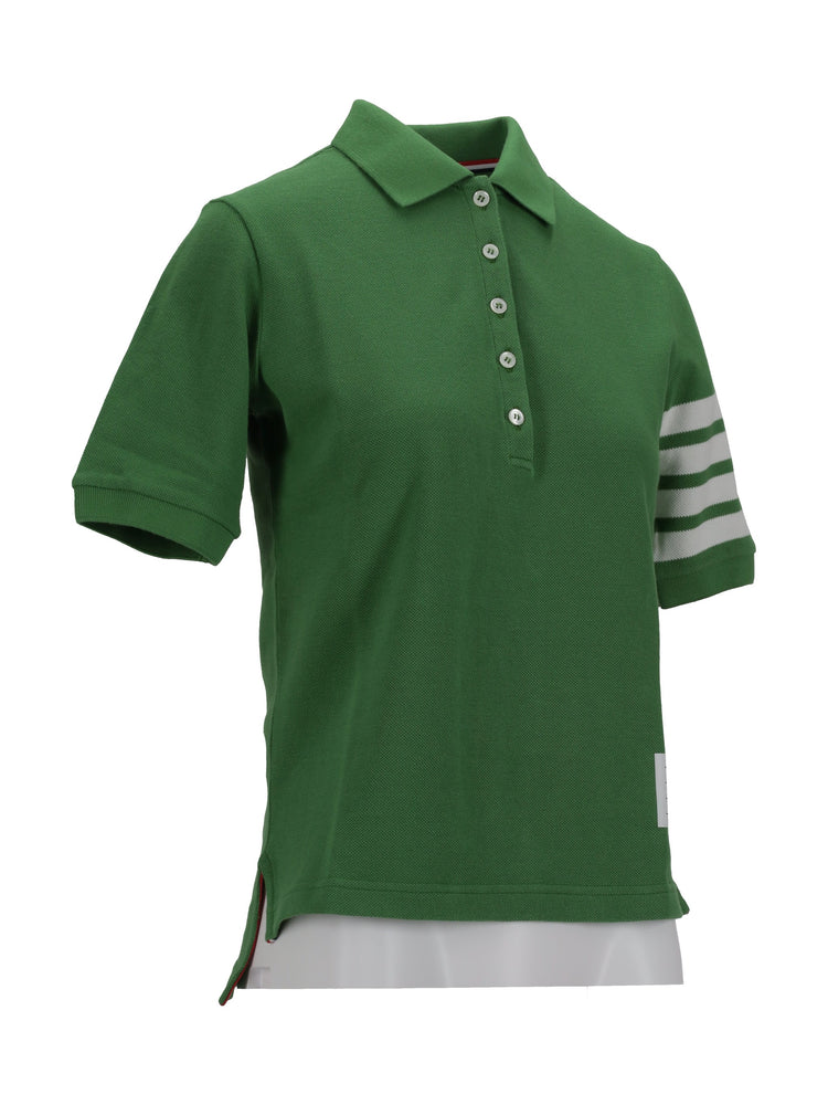 4-Bar short sleeved polo top