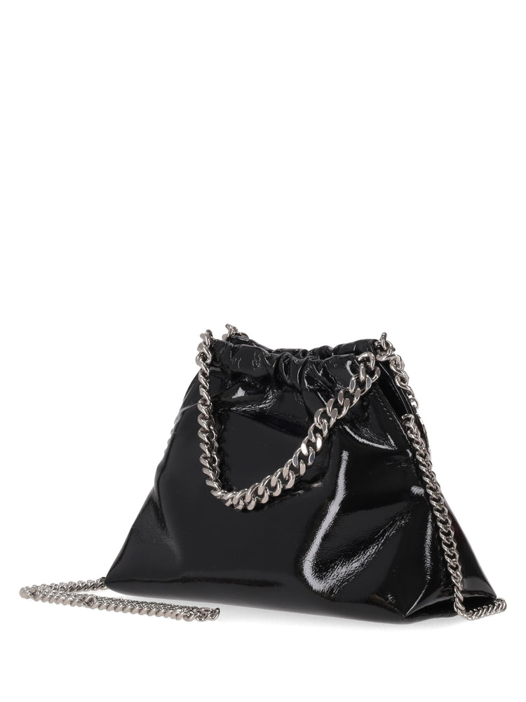 Falabella Mini Drawstring Bag Crinkled Patent Alter Mat