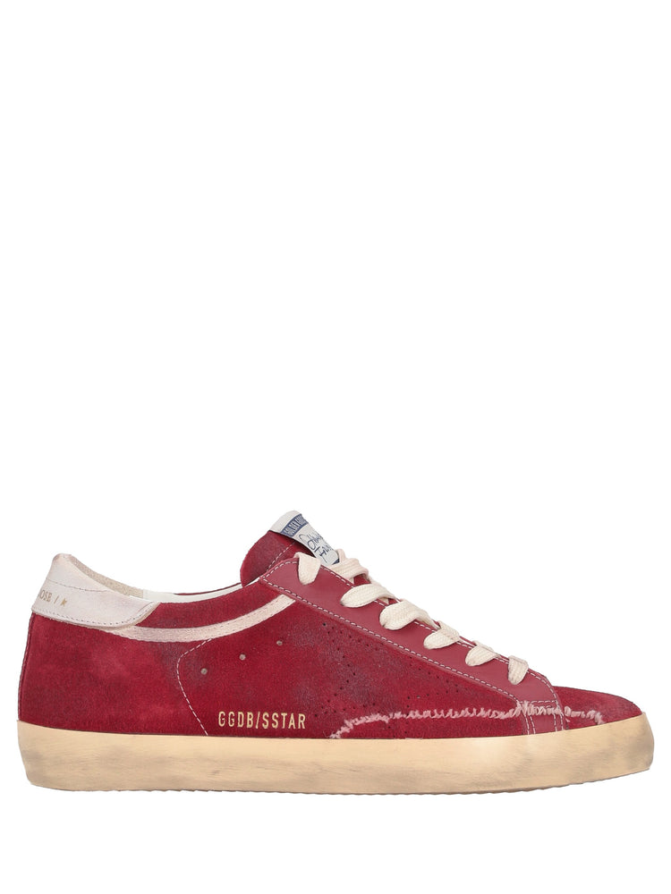 SUPER-STAR SUEDE UPPER TOE AND TONGUE PERFORATED STAR LEATHER HEEL