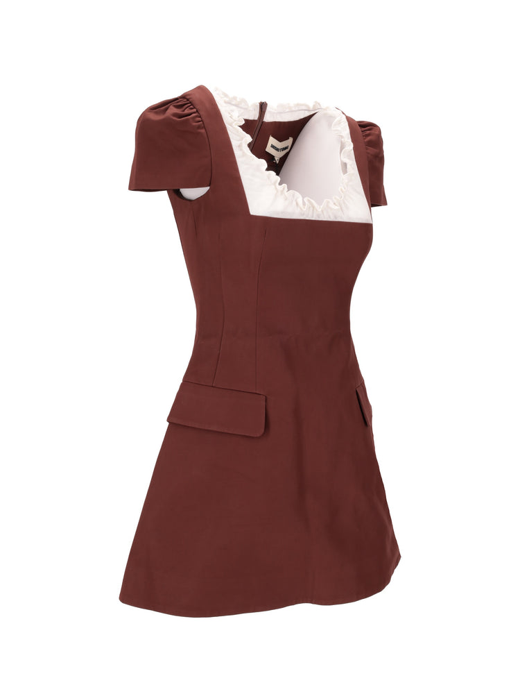 Scalloped Short Sleeve Dress
