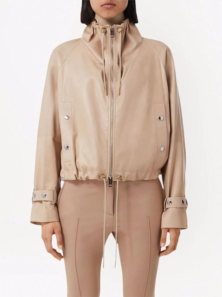 BURBERRY cropped leather jacket