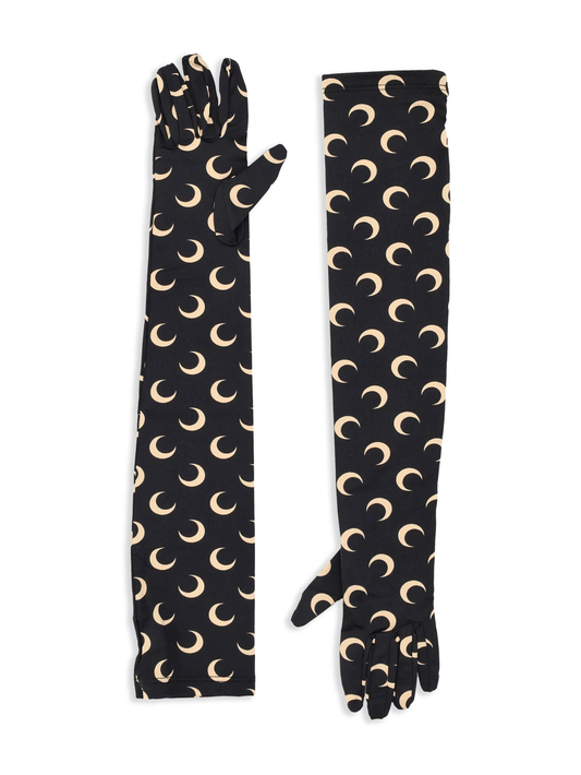 MOON PRINTED JERSEY LONG GLOVES