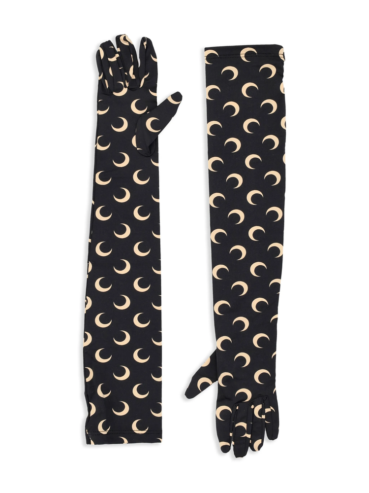 MOON PRINTED JERSEY LONG GLOVES