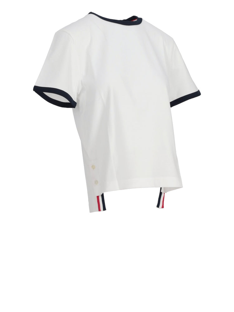 RWB-stripe logo-patch T-shirt