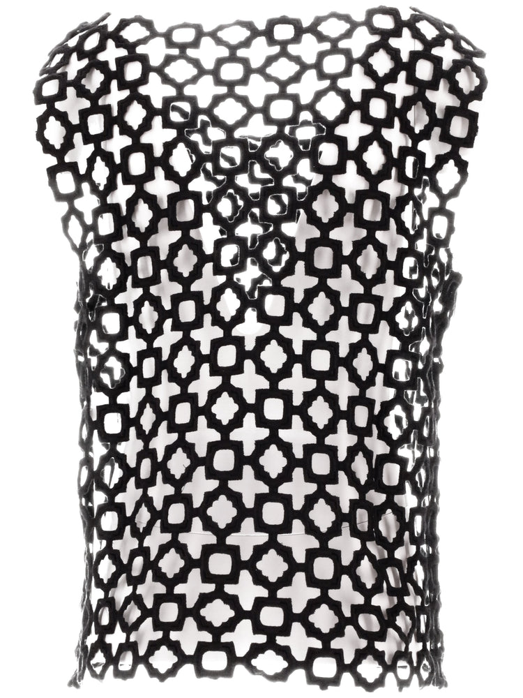 CARTA TANK - Geometric Lace Embroidery