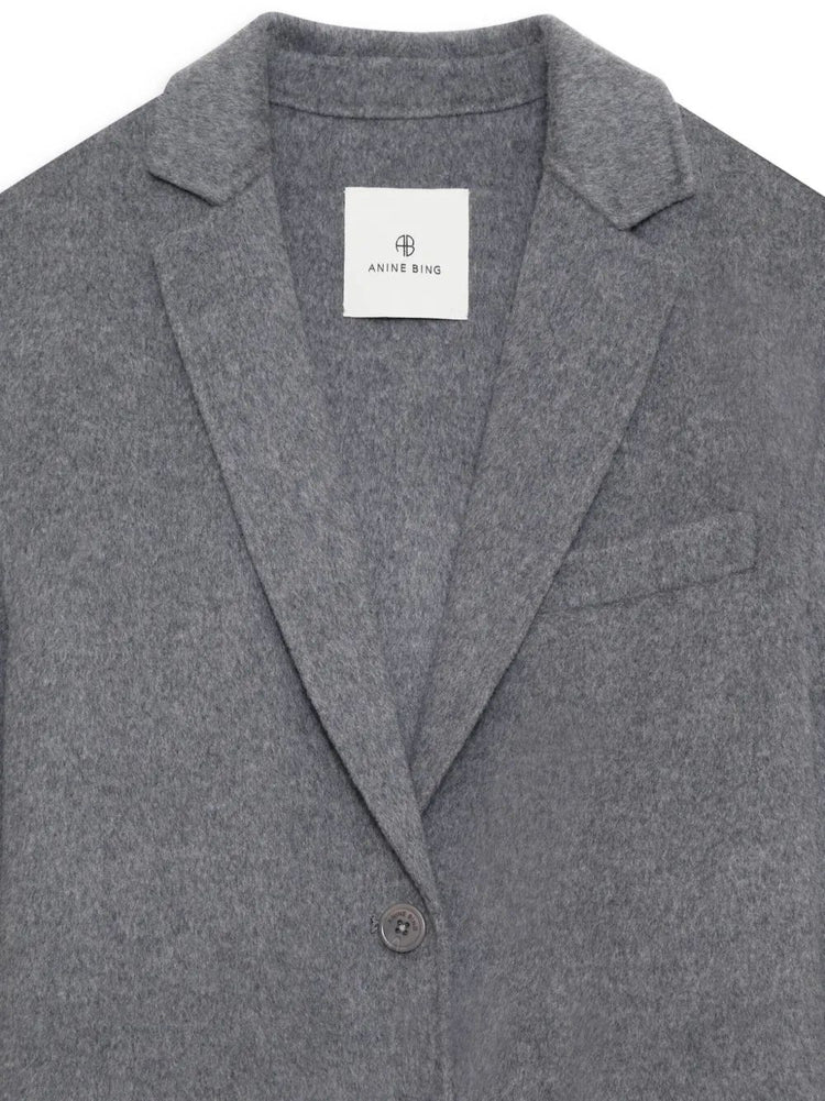 QUINN BLAZER - HEATHER GREY CASHMERE BLEND