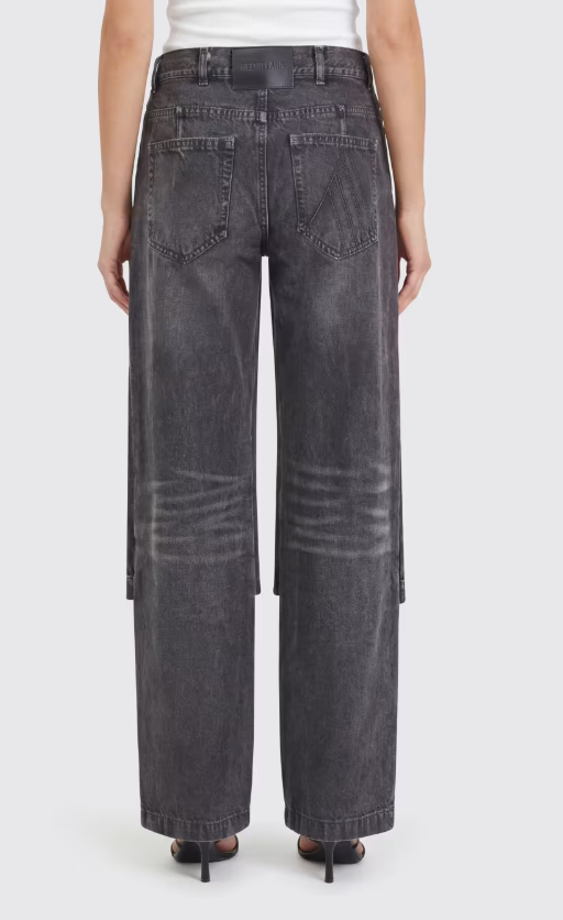 Long pant Overdyed treated cotton gabardine