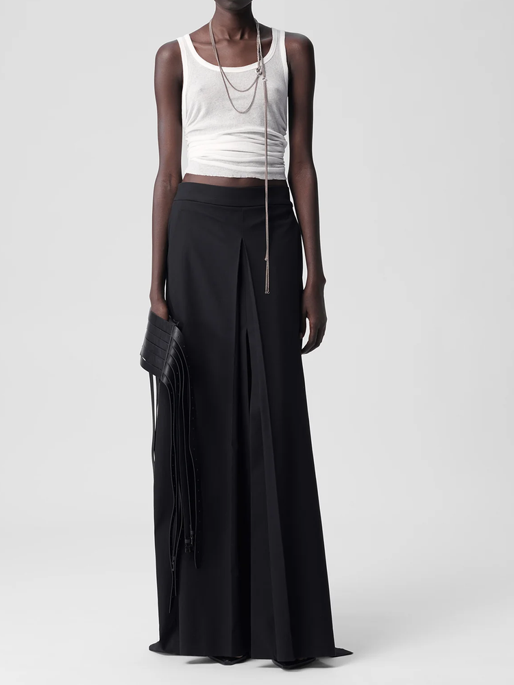 MARA WRINKLED CROPPED TANK TOP LIGHT COTTON RIB
