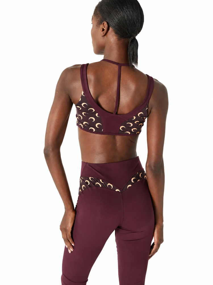 ATHLEISURE MOON PRINTED BRA TOP
