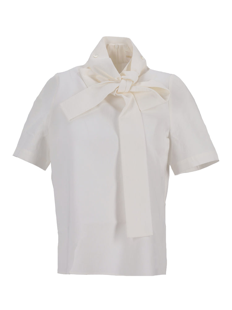 Ribboned Pullover Blouse