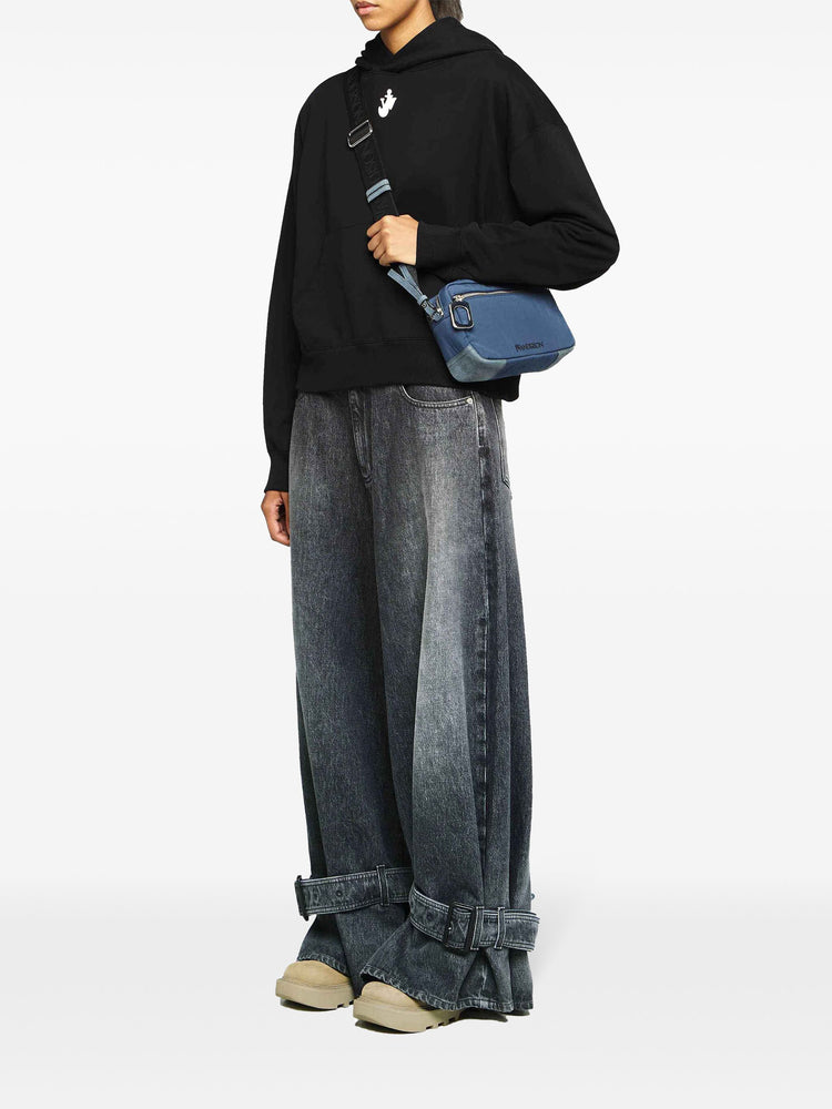 anchor-embroidered hoodie