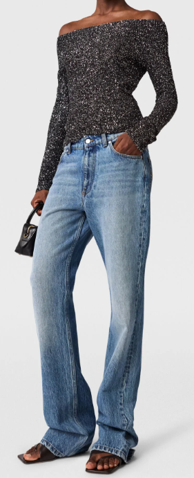 SOFT TOUCH KNITTED SEQUINS TOP