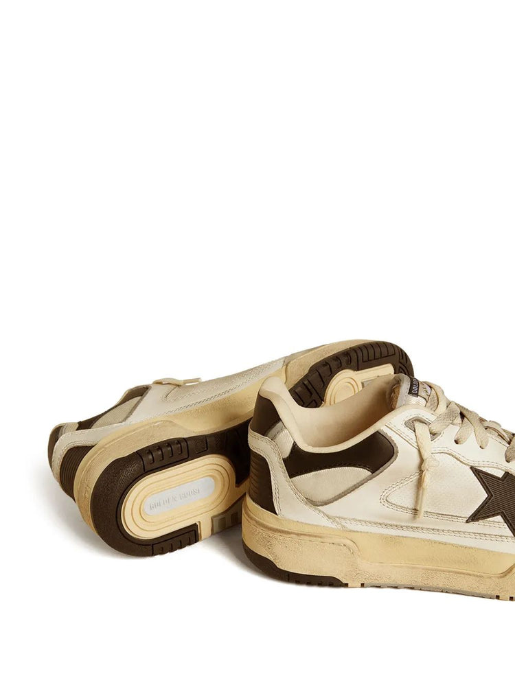 FORTY2 LEATHER UPPER HEEL AND SPUR SUEDE TOE RUBBER STAR