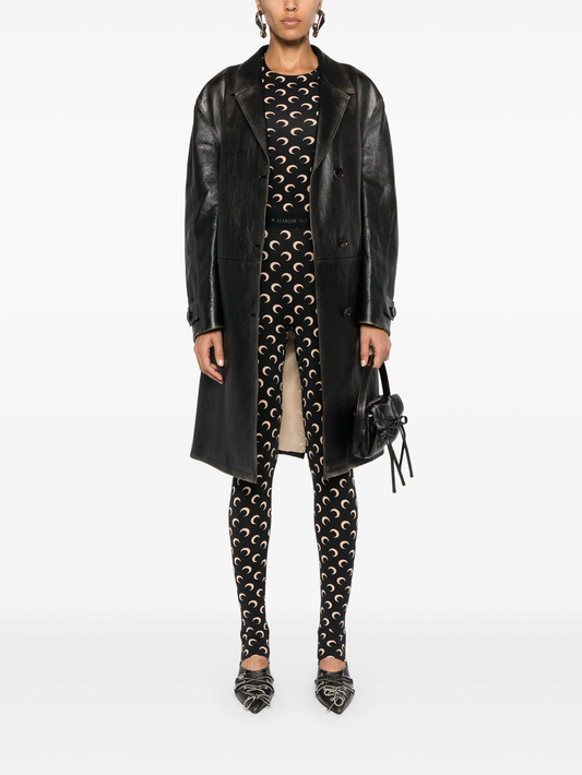 MOON PRINTED JERSEY LS CREWNECK TOP