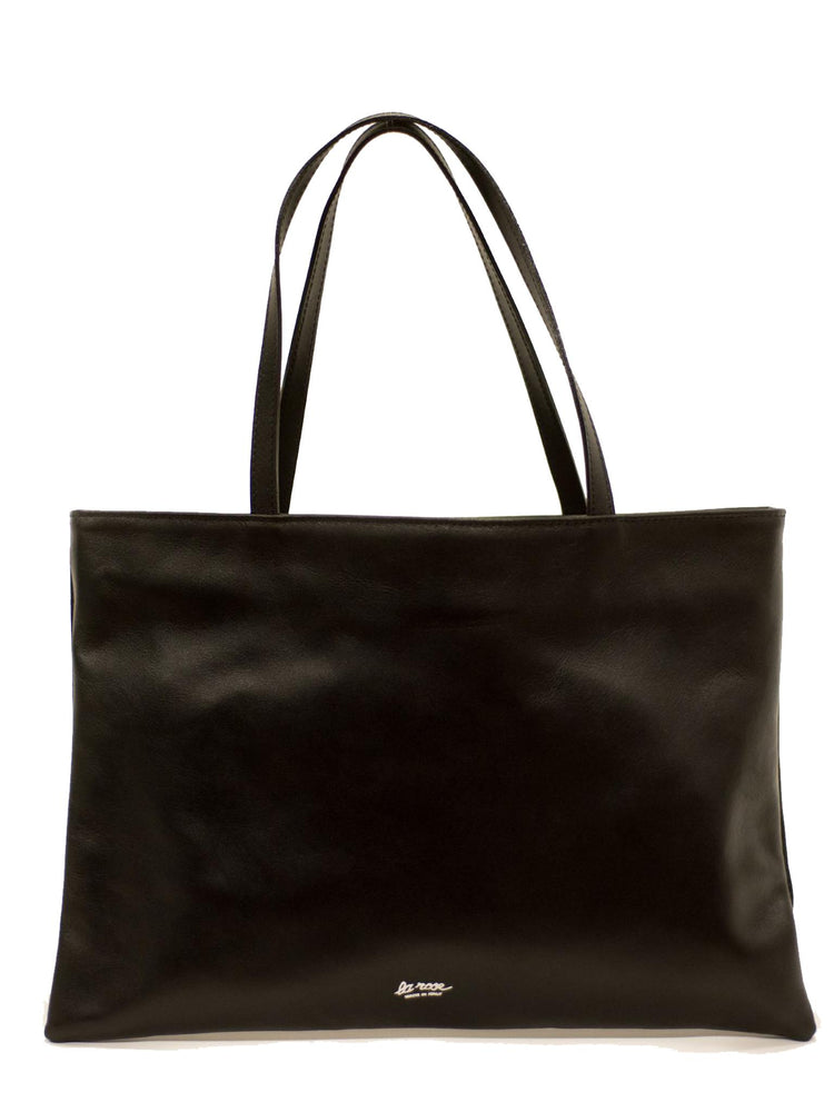 LA ROSE tote bag nero